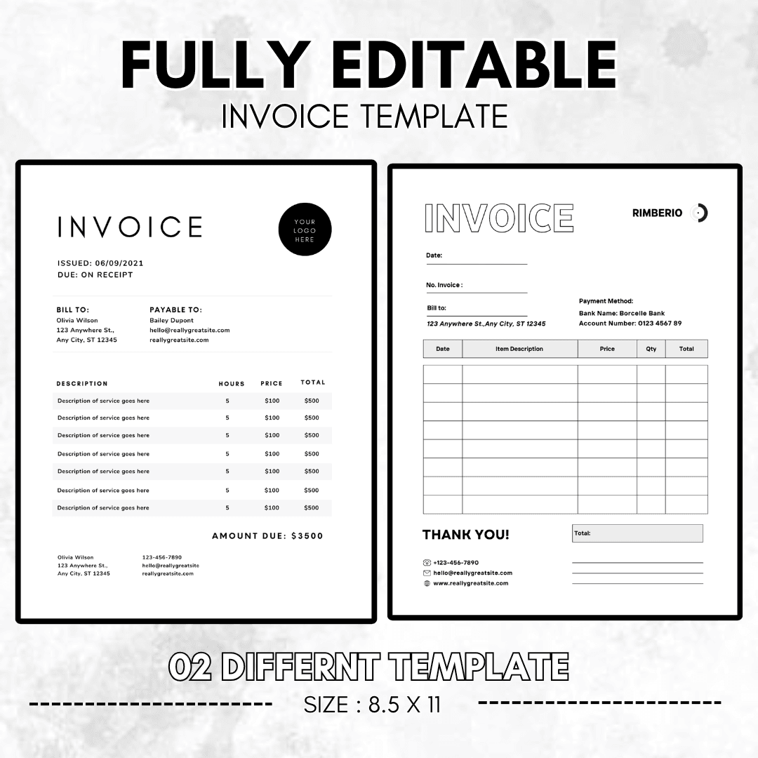 invoice template 01 listing page